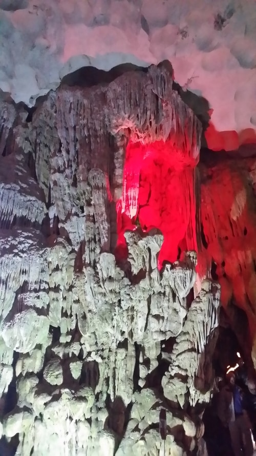 Het is lekker fris in de grot, heerlijk!