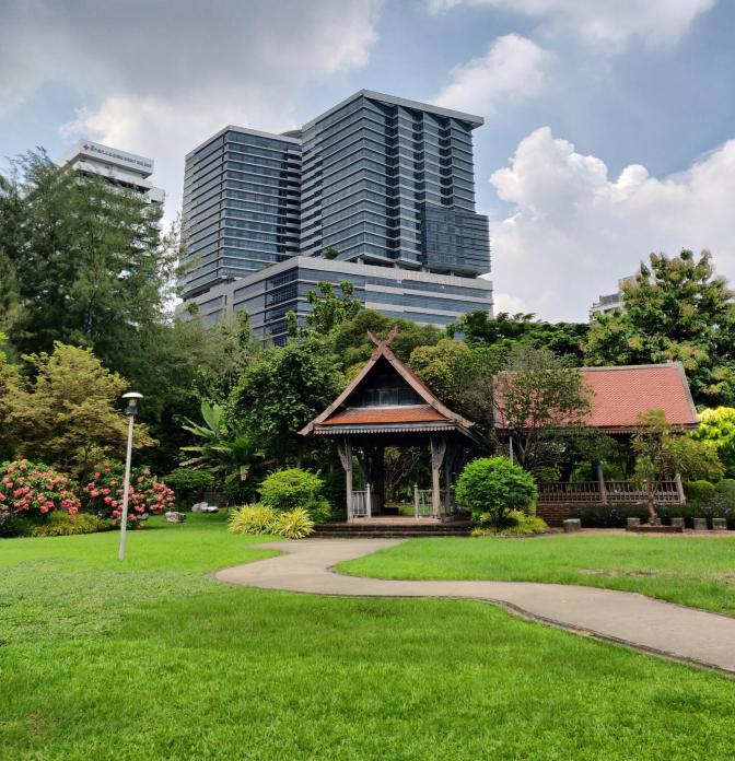 Oud en nieuw in Lumphini Park