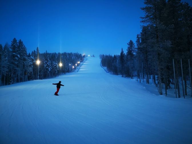 Je bent vaak helemaal alleen op de piste