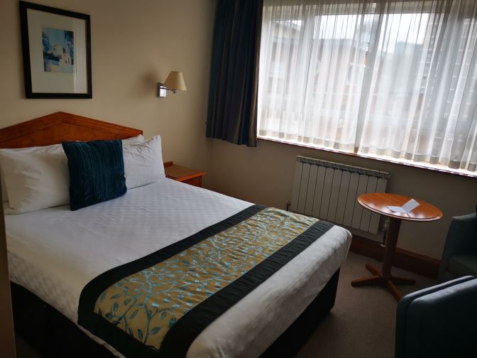 Het bed lag goed: ik heb heerlijk geslapen in het Thistle