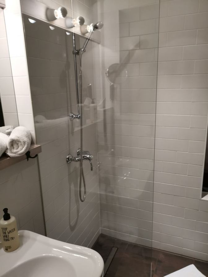 En de douche is heerlijk