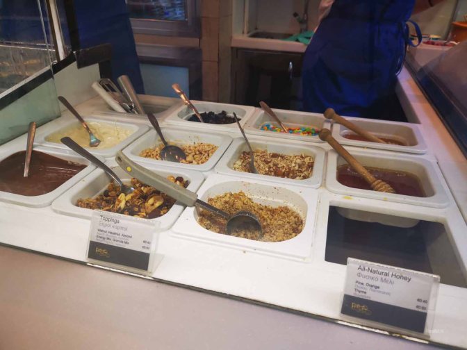 Met allerlei verschillende toppings...